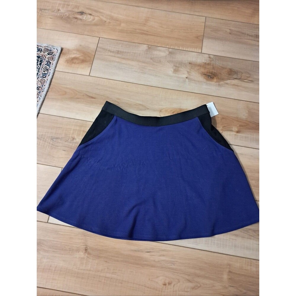 Theory Skirt Women's Medium M Mini High Waisted Purple Black Evening Formal NWT